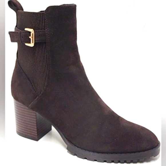 Blondo Tobi Bootie Waterproof Brown Suede Size 8.5 M B6648 DD343 - Picture 5 of 10